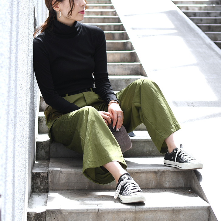 夏 薄手 超ソフト地 脚長 ウエストゴム ワイドパンツ 韓国 g203 hjsb682.jpg