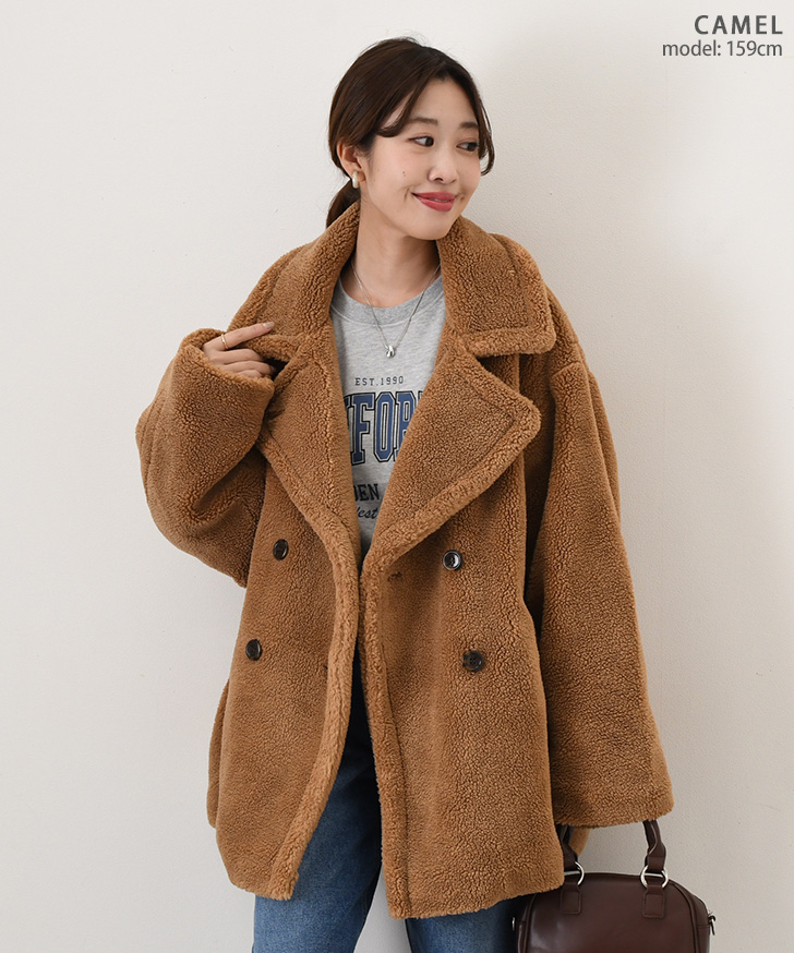 コート レディース 冬 ショート ボア テディベア 40代 50代 20代 30代