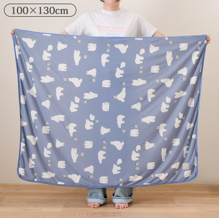 ブランケット 大判 ひざ掛け 夏用 100×130cm タオルケット 接触冷感