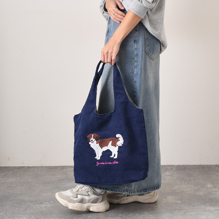 ●いちご●肩がけ大きめトートバッグ　ハンドメイド　親子もふもふシマエナガ ○いちご様専用○親子もふもふシマエナガ 肩がけトートバッグ