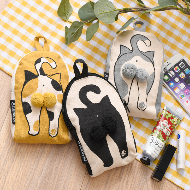 AND PACKABLE ポーチ 小物入れ ネコ ZPO ニャンタマ 小さめ 軽い