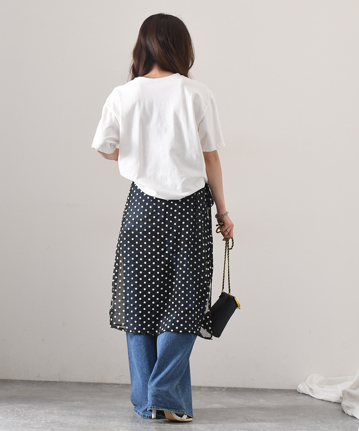 ヤマダヤ　タグ付き　FIKA. 巻きスカート　重ね着 付け裾 レース レイヤード レディース 重ね着風 つけ裾 付け裾