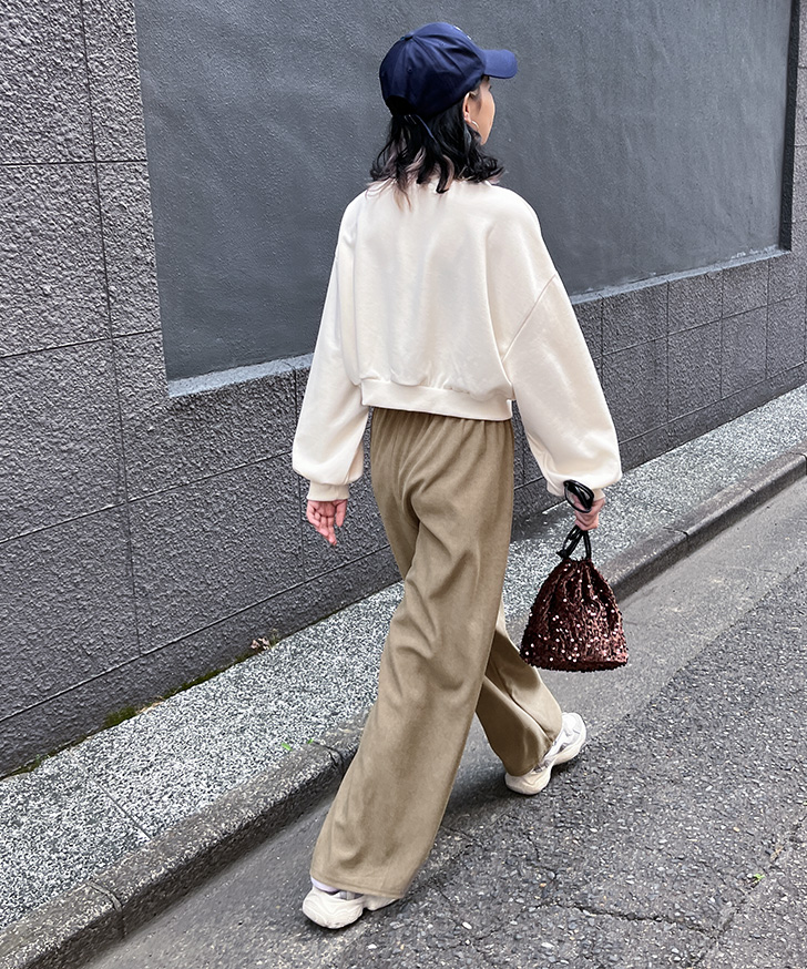 ワイドパンツ レディース コーデュロイ 秋 冬 暖かい ボトムス