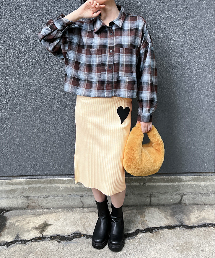 タイトスカート レディース 秋 冬 ニット 膝下 ミディ丈 ミモレ丈 リブ