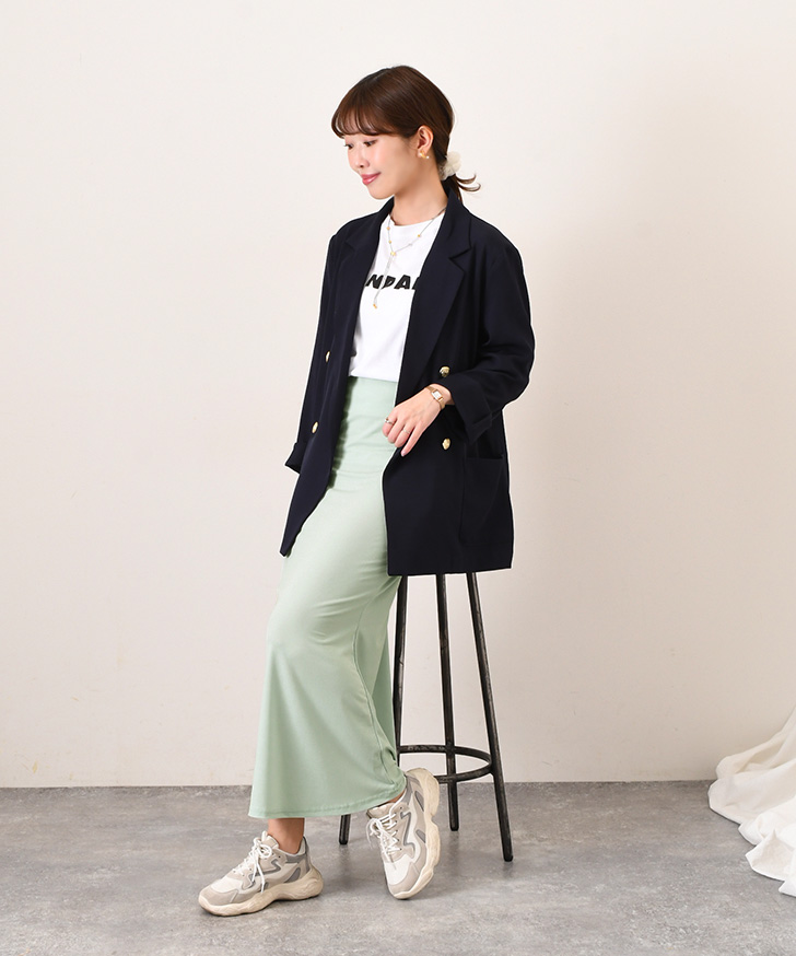 マーメイドスカート ロング 黒 白 薄手 春 夏 タイト レディース