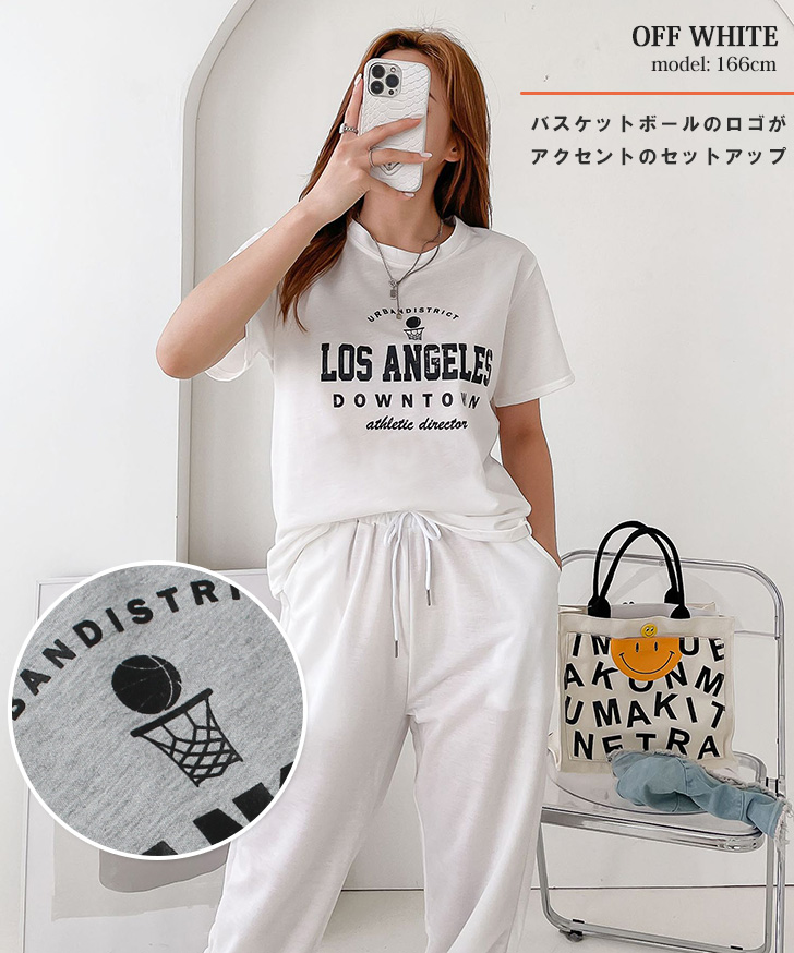 セットアップ レディース 夏 上下 半袖 Tシャツ ジョガーパンツ アメカジ トップス ボトムス ライトスウェット カジュアル ダンス ポイント消化  : wfr00044 : JOKnet Yahoo!店 - 通販 - Yahoo!ショッピング