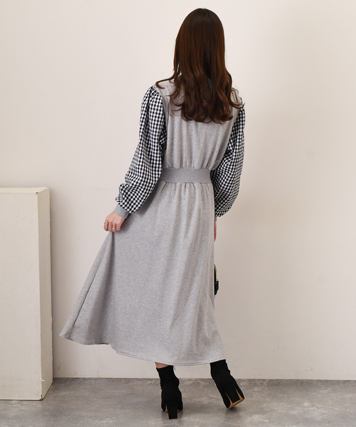 ワンピース レディース 秋 冬 春 長袖 ロング マキシ きれいめ