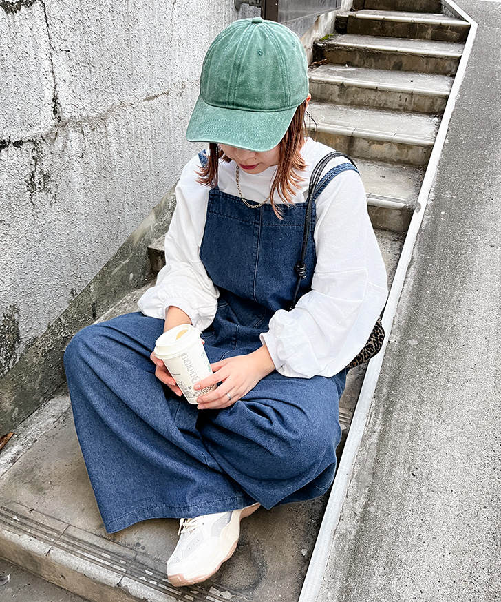 オーバーオール デニム レディース サロペット パンツ 薄手 秋