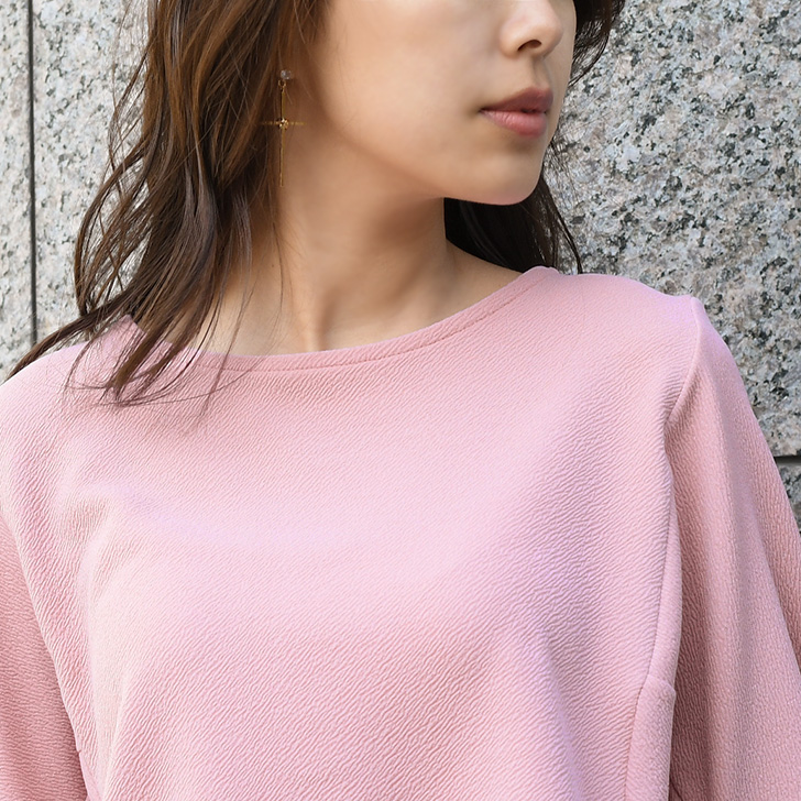 tシャツ 配色ドルマンカットソー レディース カットソー レディース ドルマン 春 夏 五分袖 七分袖 半袖
