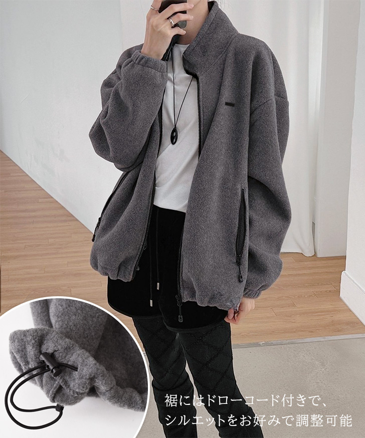 フリース レディース メンズ ジャケット フリースジャケット ジップ 前