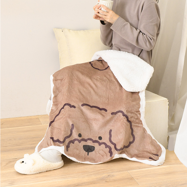ブランケット 犬 おしゃれ ひざ掛け 毛布 暖かい あったか アニマル