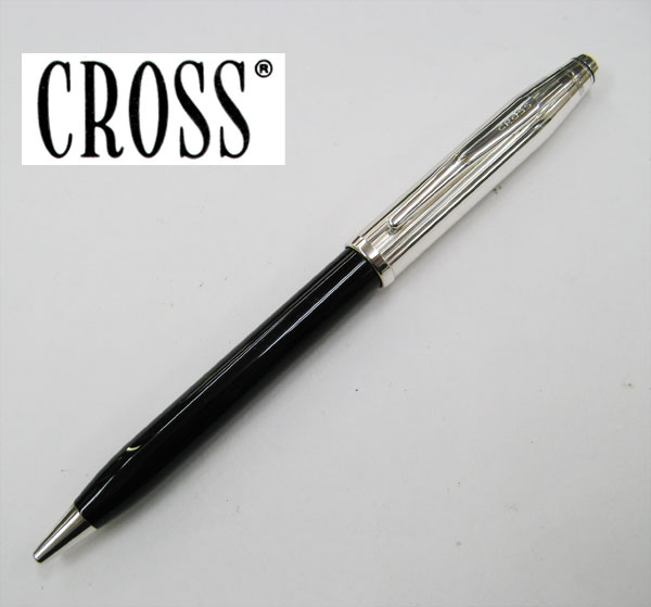 クロスボールペン CROSSスターリングシルバー製キャップ 筆記具 