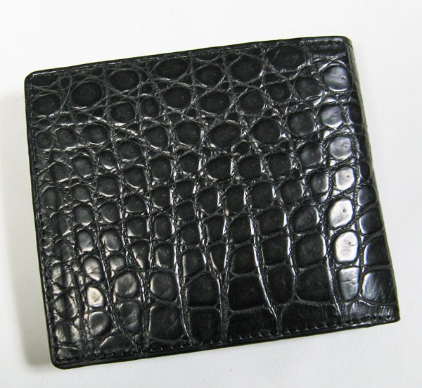 クロコダイル 財布 メンズ 二つ折り ネイビー 日本製 : ライパラ