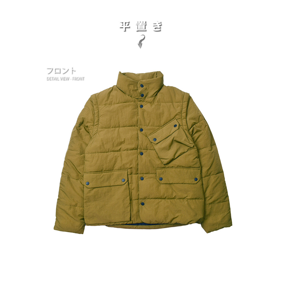 全品送料無料 数量限定 2way 中綿ジャケット メンズ ベスト 防寒