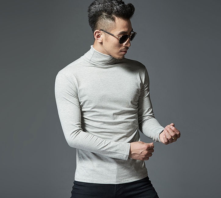 全品送料無料 tsa タートルネック カットソー 無地 シンプル