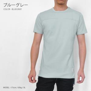 全品送料無料 ロング丈 半袖Tシャツ メンズ ロング Tシャツ カットソー 3色 TA92 M便