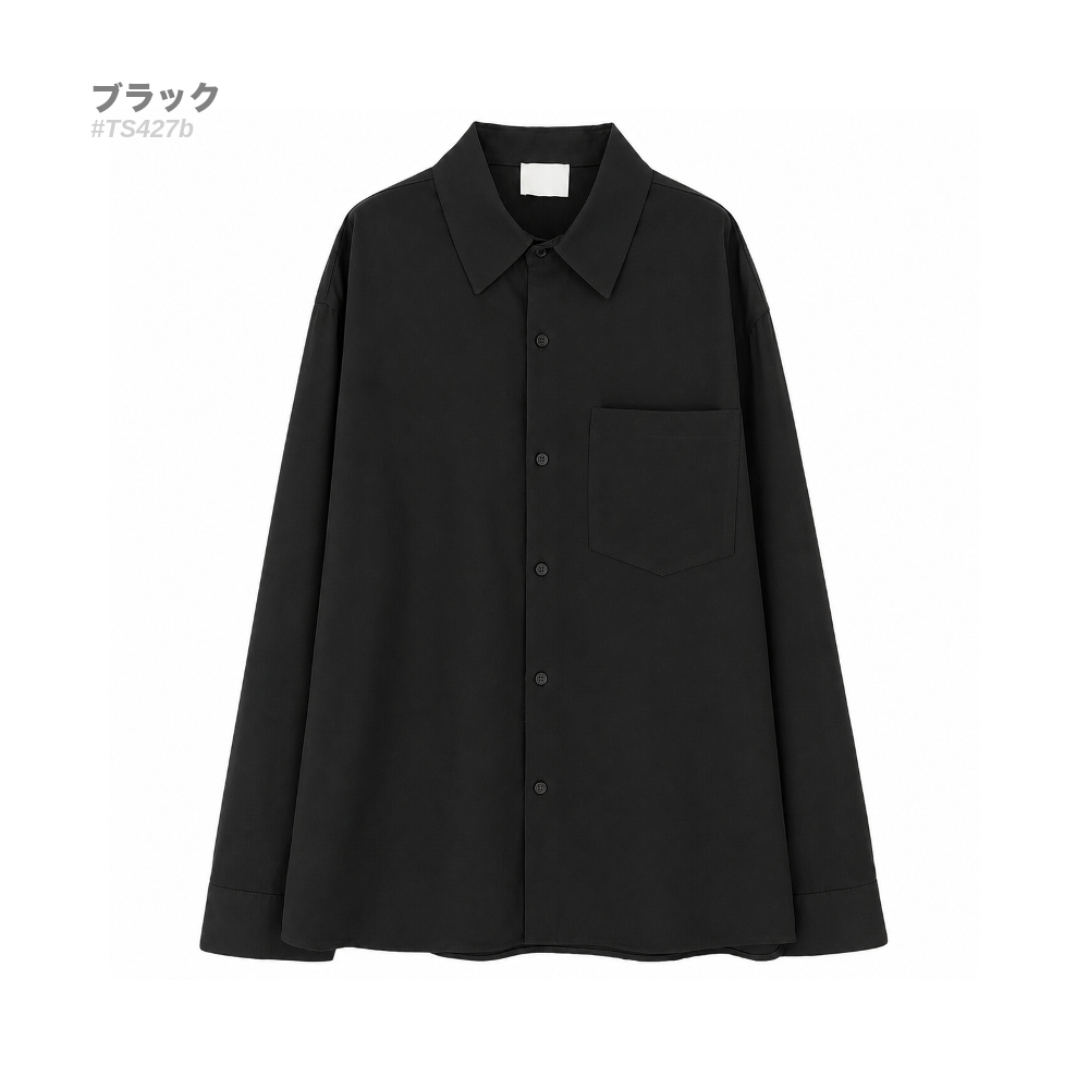 全品送料無料 tsa 長袖シャツ ベーシック メンズ ルーズ 無地