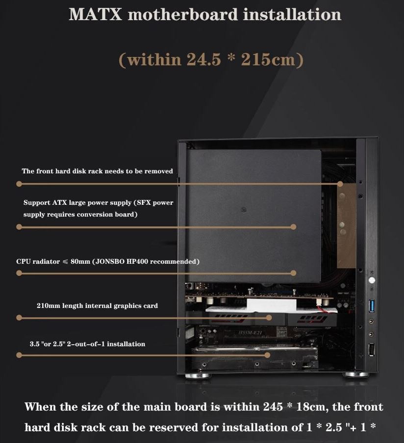 Mini ITX PC アルミ コンピュータケース デスクトップ PCケース MICRO
