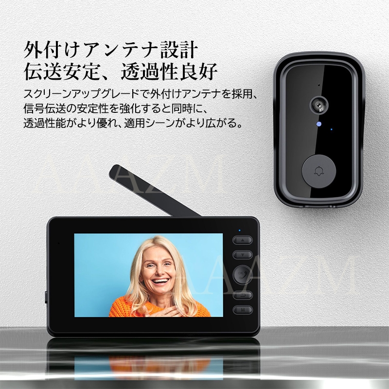 インターホン ワイヤレス ドアホン チャイム 工事不要 テレビ