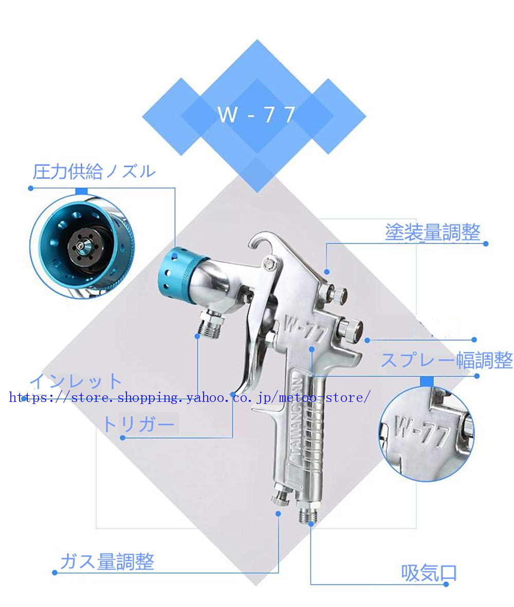 完売圧送スプレーガン 加圧式 エアースプレーガン塗装用 容量5L 圧送