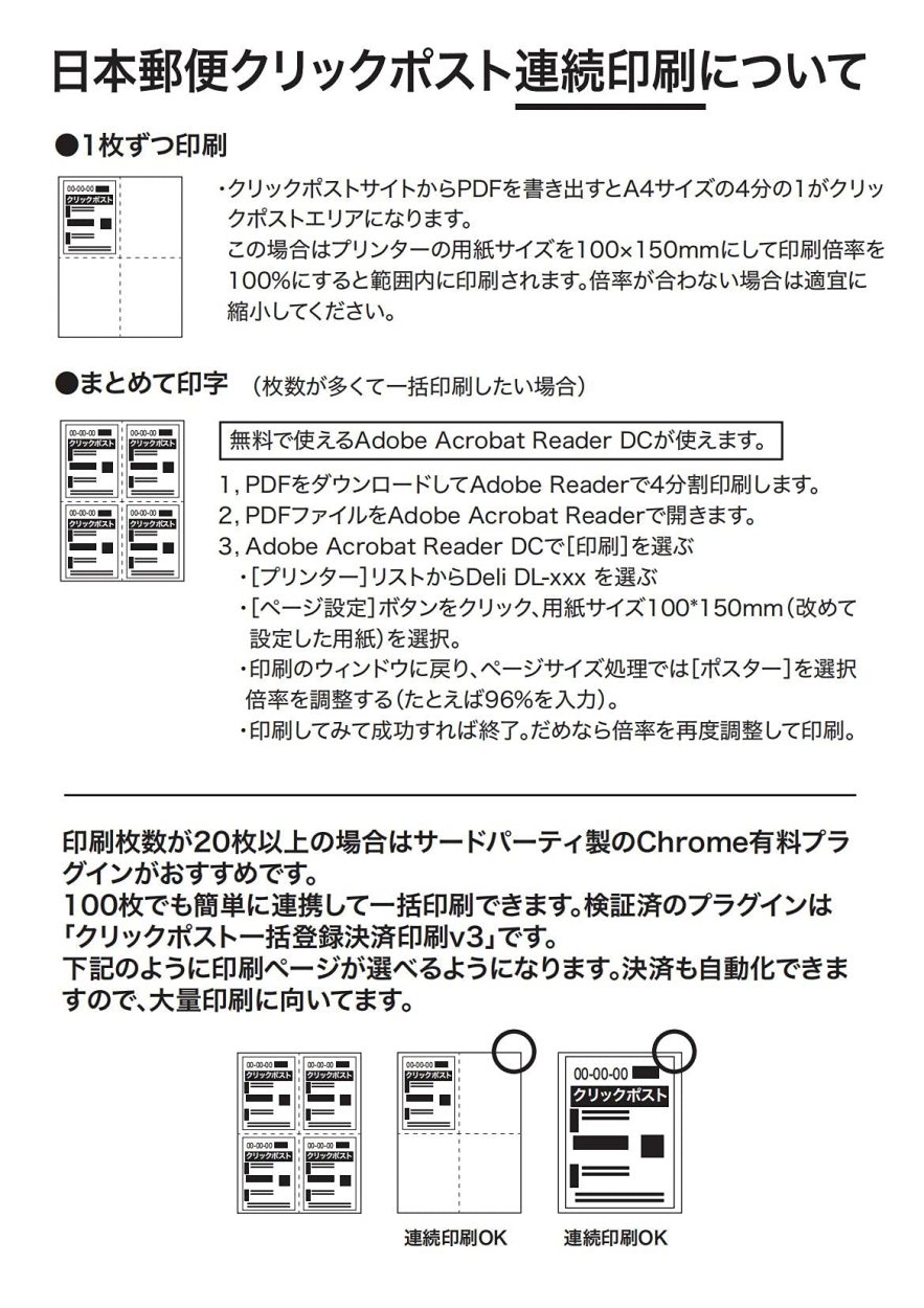 感熱ラベルシール (2ロール1000枚) 日本郵便クリックポスト対応 ラベル