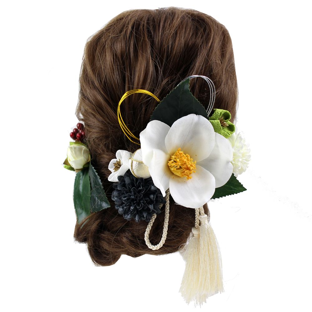 髪飾り 成人式 結婚式 和装 椿 南天 12点セット ヘアアクセサリー