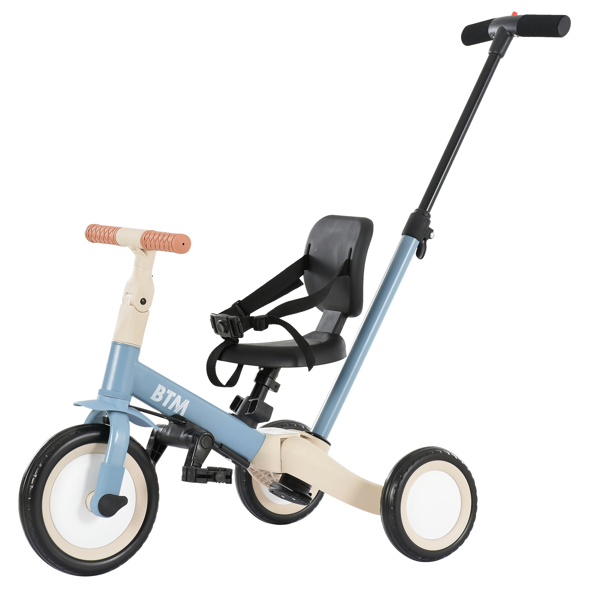 子供用三輪車 4in1新色 三輪車のりもの 押し棒付き 自転車 おもちゃ