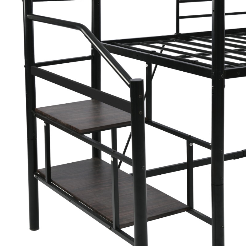 【パイプ床板・Sシングル】ロフトベッド耐荷重150kg 収納 北欧風BLACK パイプ床板・Sシングル】ロフトベッド パイプベッド シングル 耐荷重