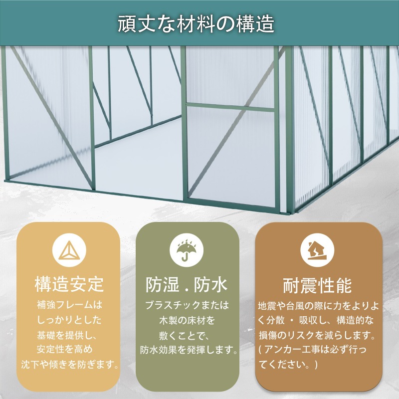 温室 保温 温室棚 収納庫 園芸用 ビニールハウス 頑丈 耐久性の高い