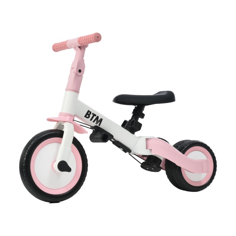 三輪車 足けりバイク 一台4役 ベビーカー かじとり 手押し棒付 子供用