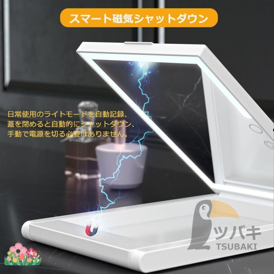 女優ミラー ledライト付き 卓上ミラー 10倍拡大鏡 8インチ USB充電式