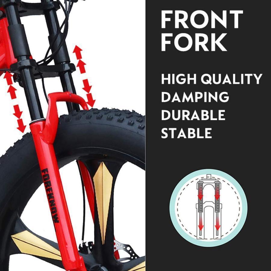 ビーチスノーモービルファットバイク可変速自転車フルサスペンション