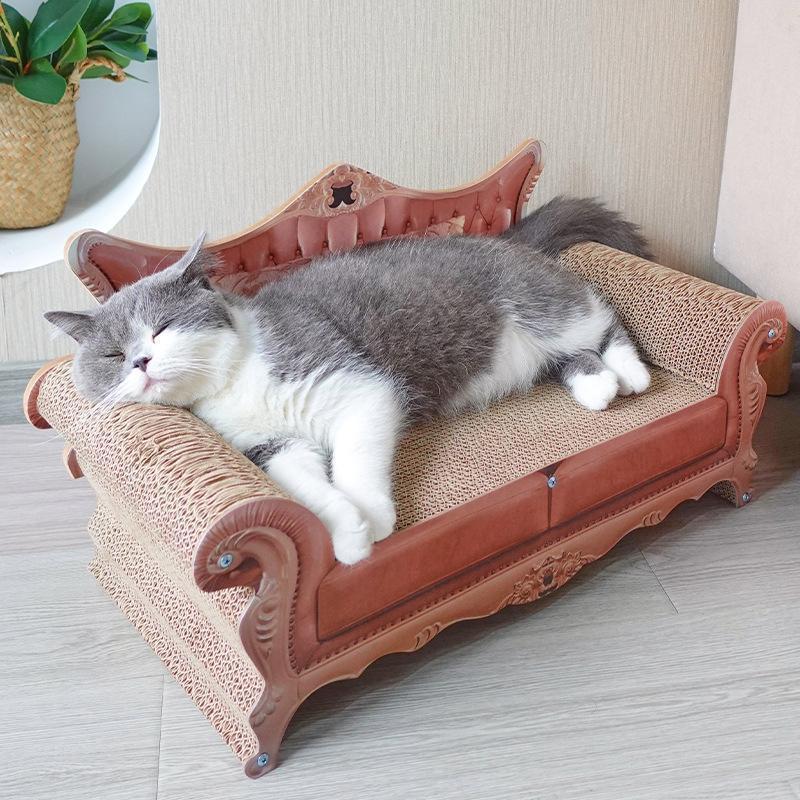 特価】猫 爪とぎ ベッド ソファ型 ダンボール ゴージャス ソファ