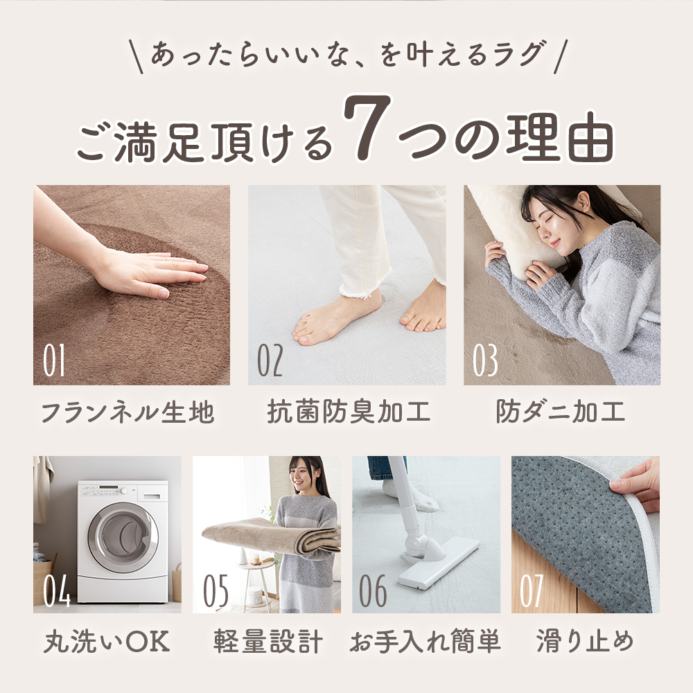 セール10%OFF ラグ 3畳 カーペット 洗...の詳細画像3