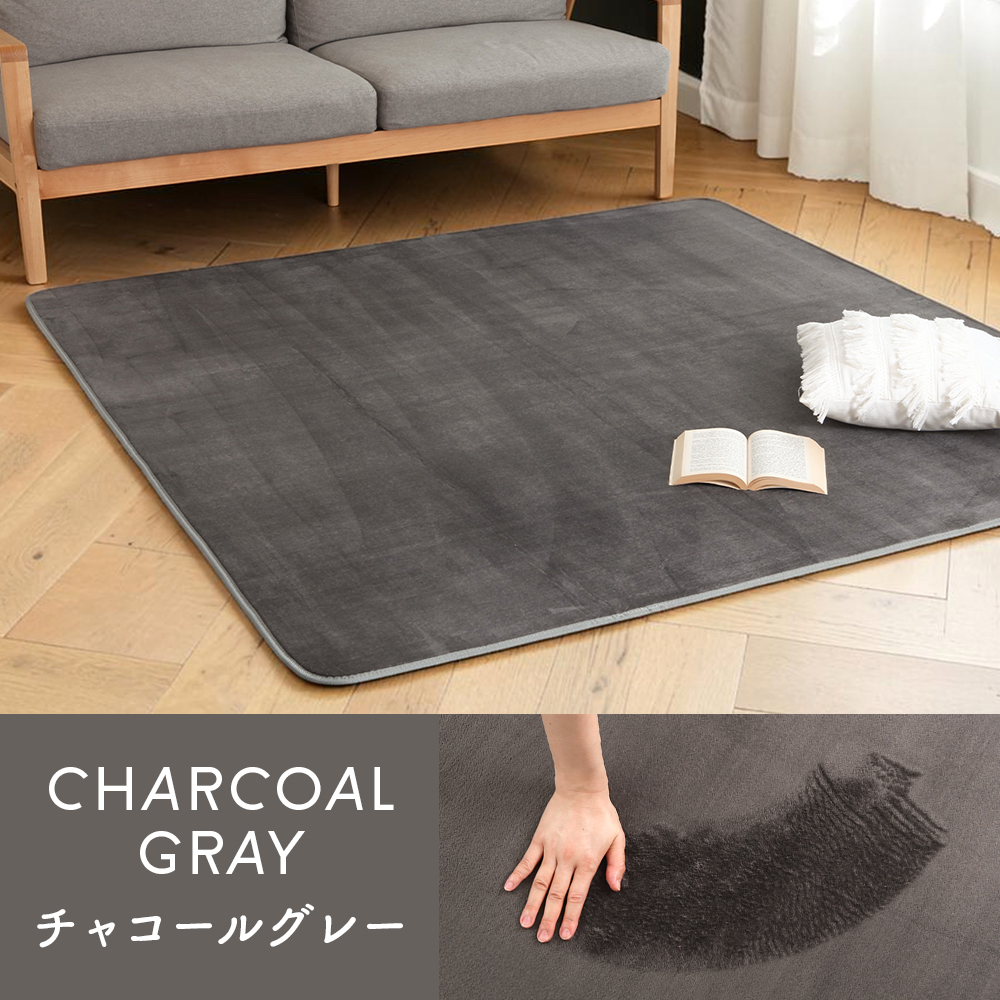 オールシーズン適用 抗菌防臭 極細カシミヤ カーペット 200x250cm Sylphease（シルフィーズ） ラグ 洗える 防ダニ 抗菌 防臭 無地