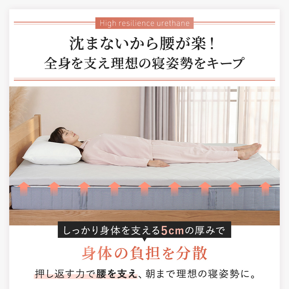 マットレス　日本製　厚みしっかりしてる Sylphease（シルフィーズ） マットレストッパー シングル 高反発 日本