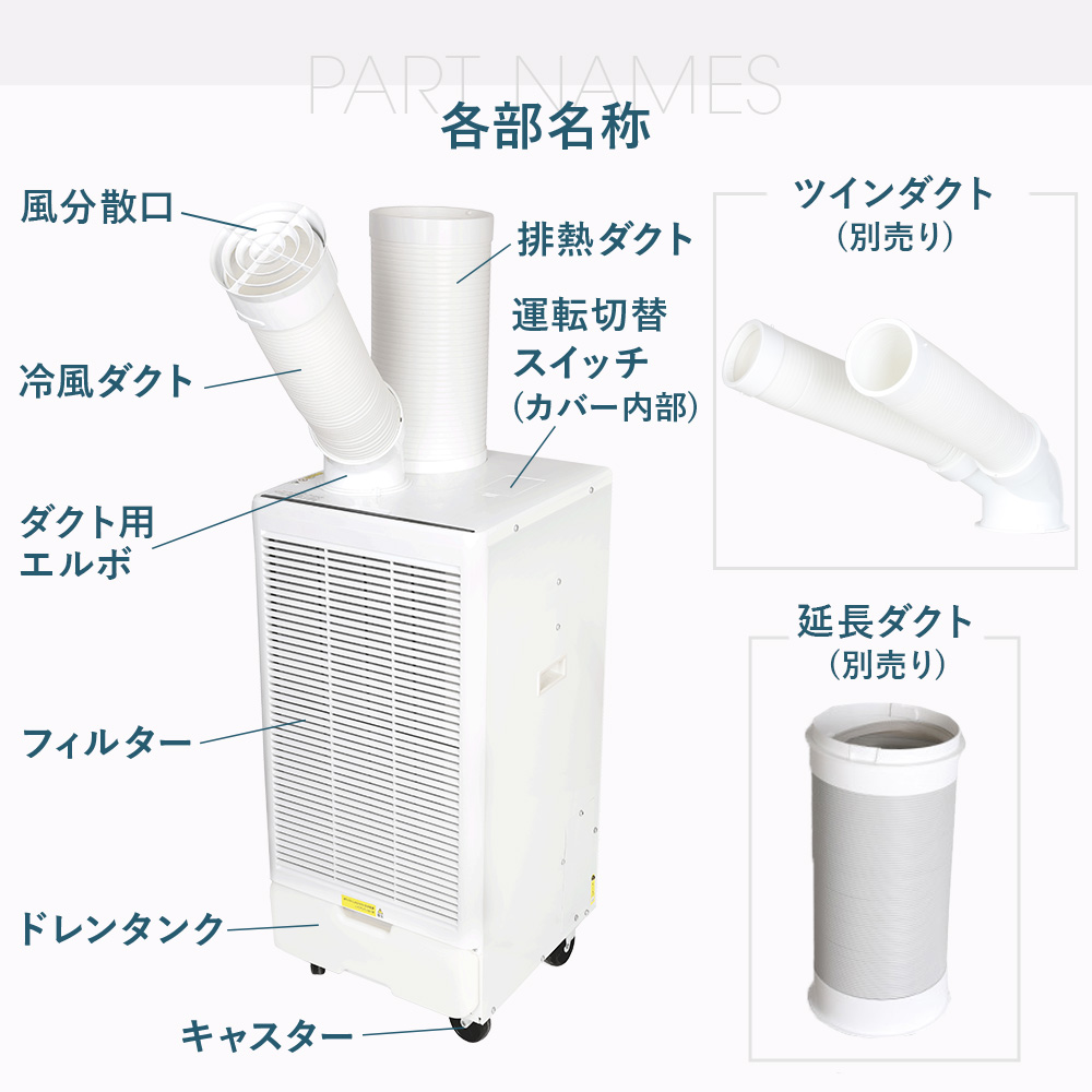 即日発送可　工事もダクトも不要!! どこでも速攻スポットクーラー Amazon.co.jp: LIMEY スポットクーラー 業務用 100V 2.5kW 冷風機 冷