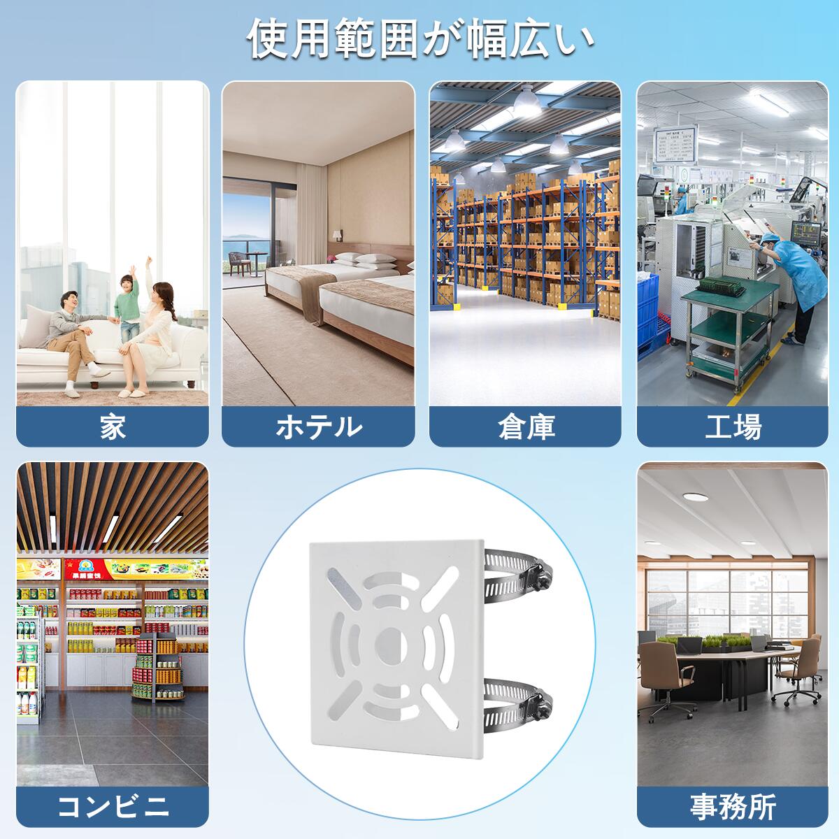 【ステンレス鋼】防犯カメラ 取り付け金具 ポール ブラケット スタンド ハウジング カメラ 穴開け不要 監視カメラ 円柱 角柱 取り付け 金具 空き巣 対策 ボルト |  | 06