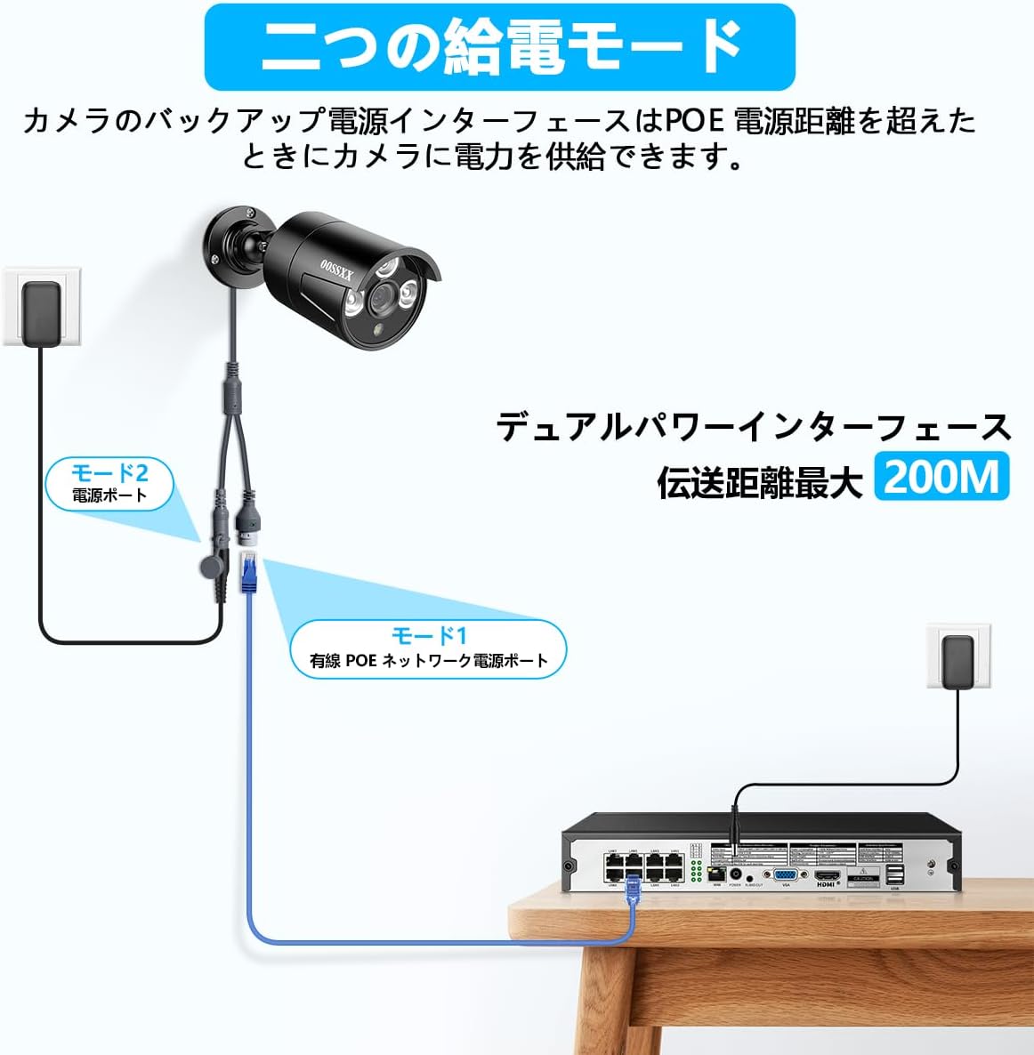(AI人体検知・音声録画・ IP67防水防塵) OOSSXX 防犯カメラ有線 poe防犯カメラ 500万画素 防犯カメラ 屋内屋外対応 監視カメラ 監視弾丸屋外カメラ 増設 黒 |  | 08