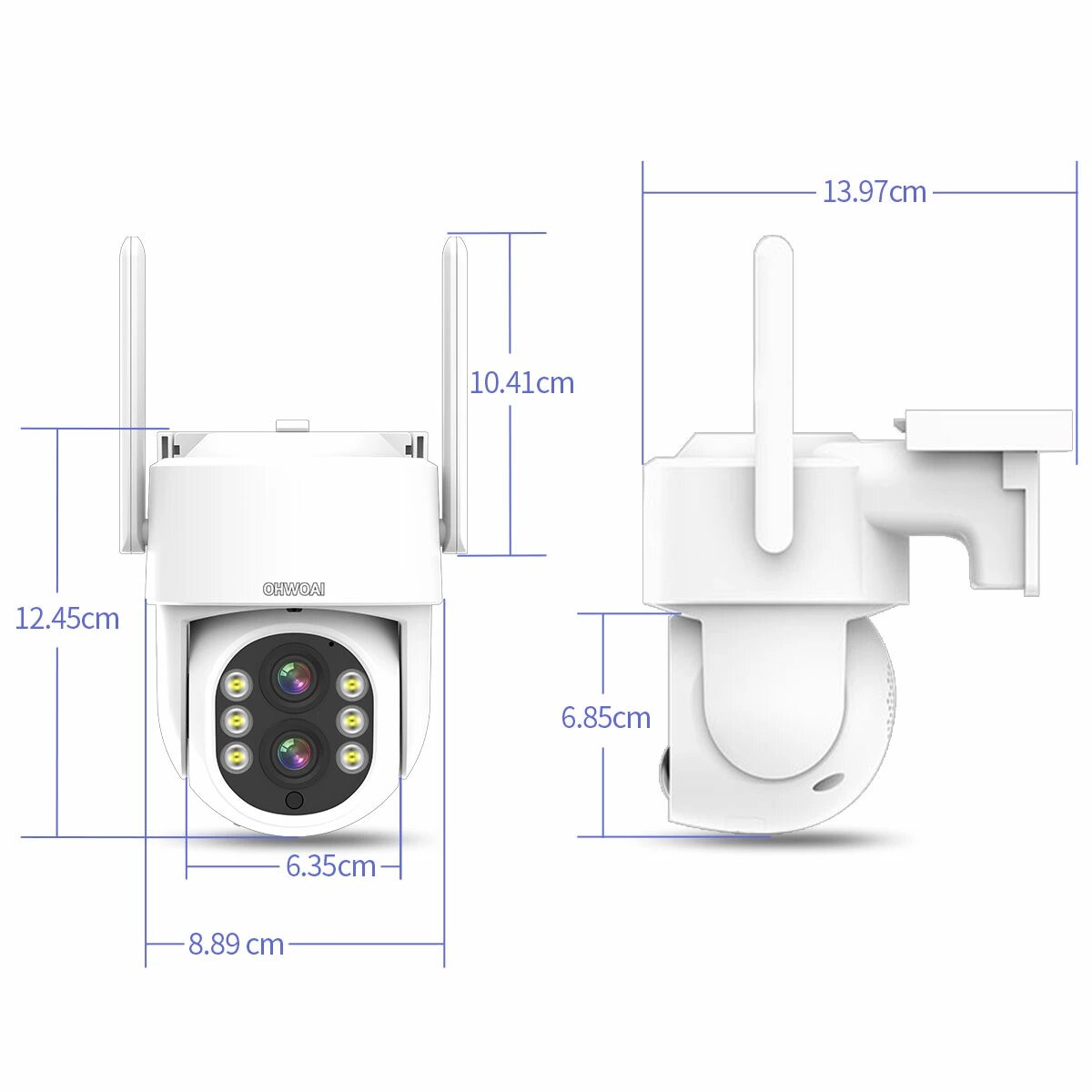 未使用 oossxx 防犯カメラ カメラ2台 300万画素 ワイヤレス防犯カメラ セット 2台 1TB HDD内蔵 AI人体