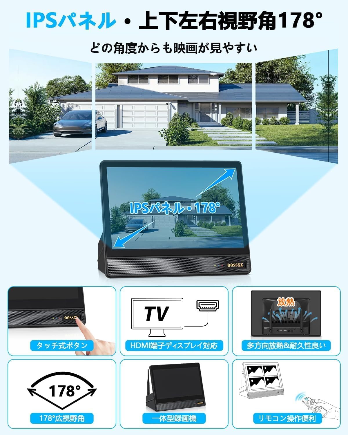 OOSSXX セキュリティモニター HDD カメラ　一応作動品 OOSSXX セキュリティモニター HDD カメラ 一応作動品