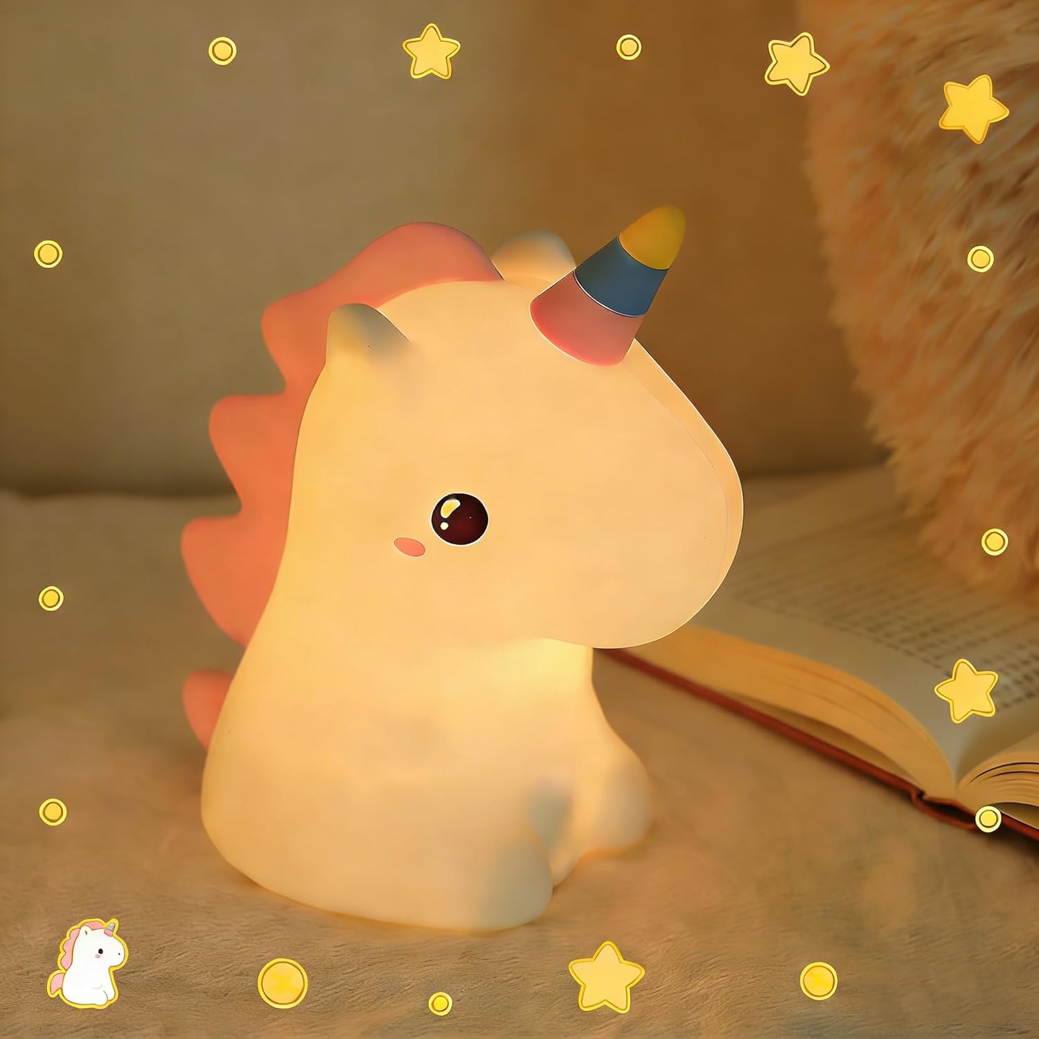 80%OFF 目に優しい】ナイトライト ベッドサイドランプ 7段調色