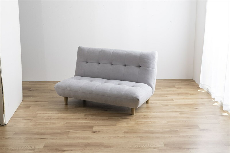 ローソファー 2人掛け かわいい くすみカラー ナチュラルモダン