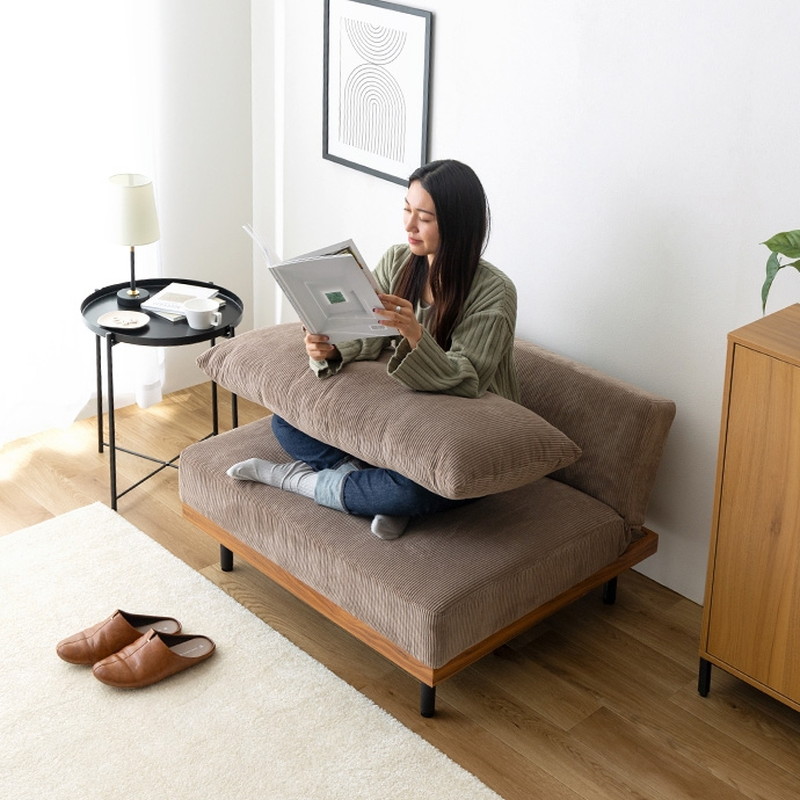 ②国産ビンテージ 昭和レトロ OSLO オスロ コーデュロイリクライニング