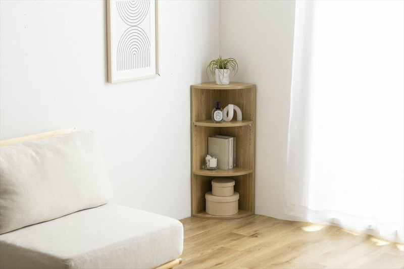 ラック コーナー 棚 ナチュラルモダン おしゃれ コンパクト スリム 角