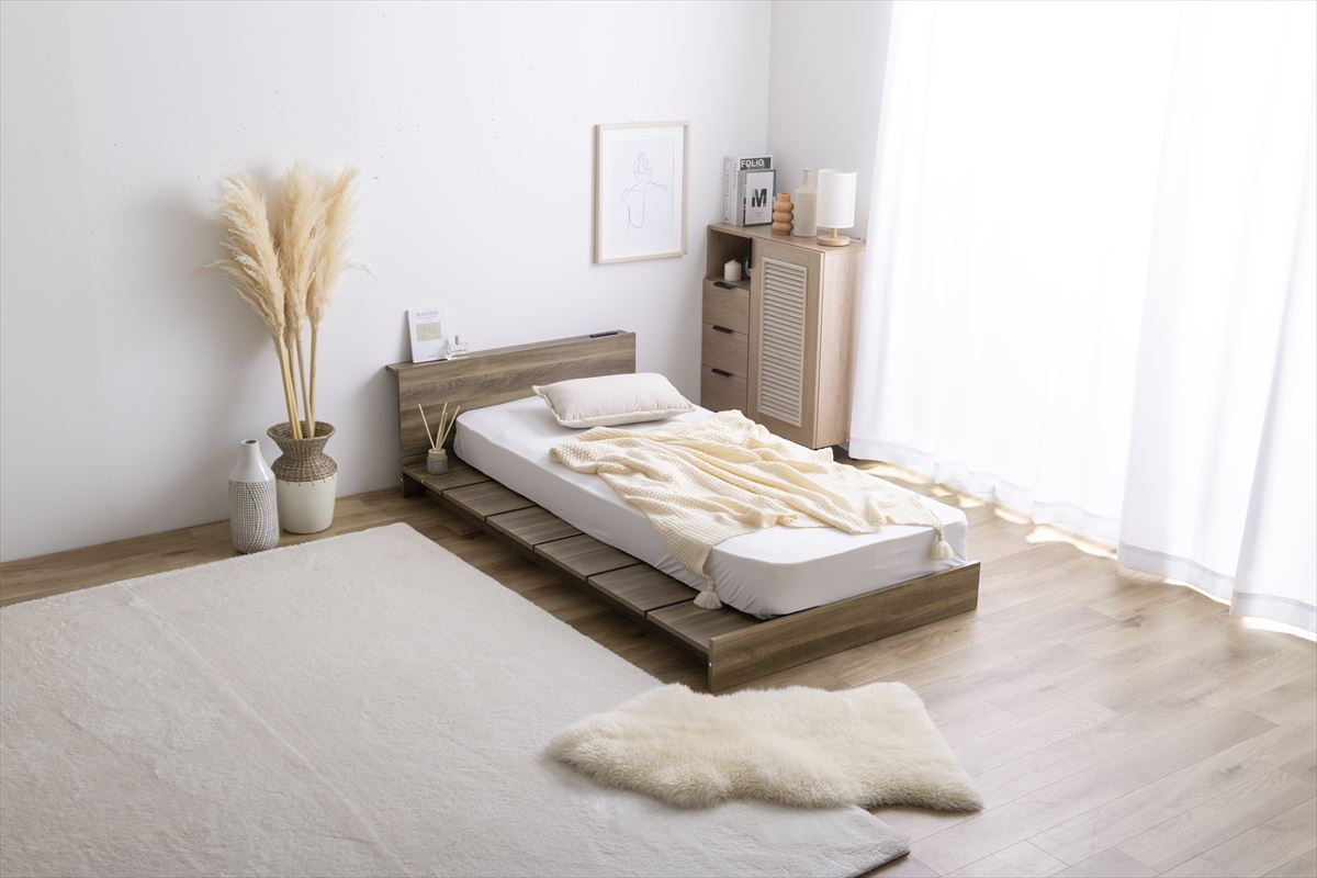 ベッド セミシングルショート ロータイプ ステージベット おしゃれ