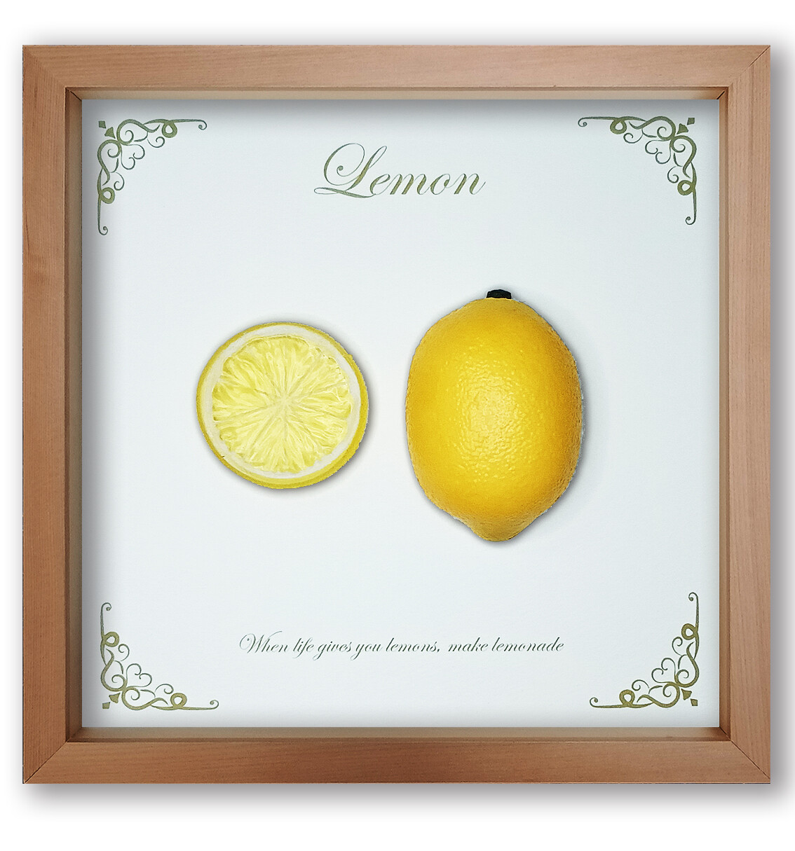ファブリックパネル アートフレーム 飾り レモン れもん 檸檬 3D