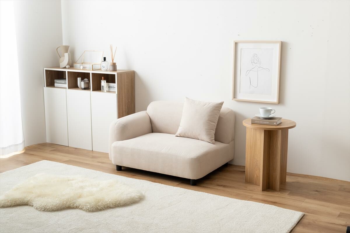 ローソファー 1人掛け 韓国風 ワイド おしゃれ 北欧モダン