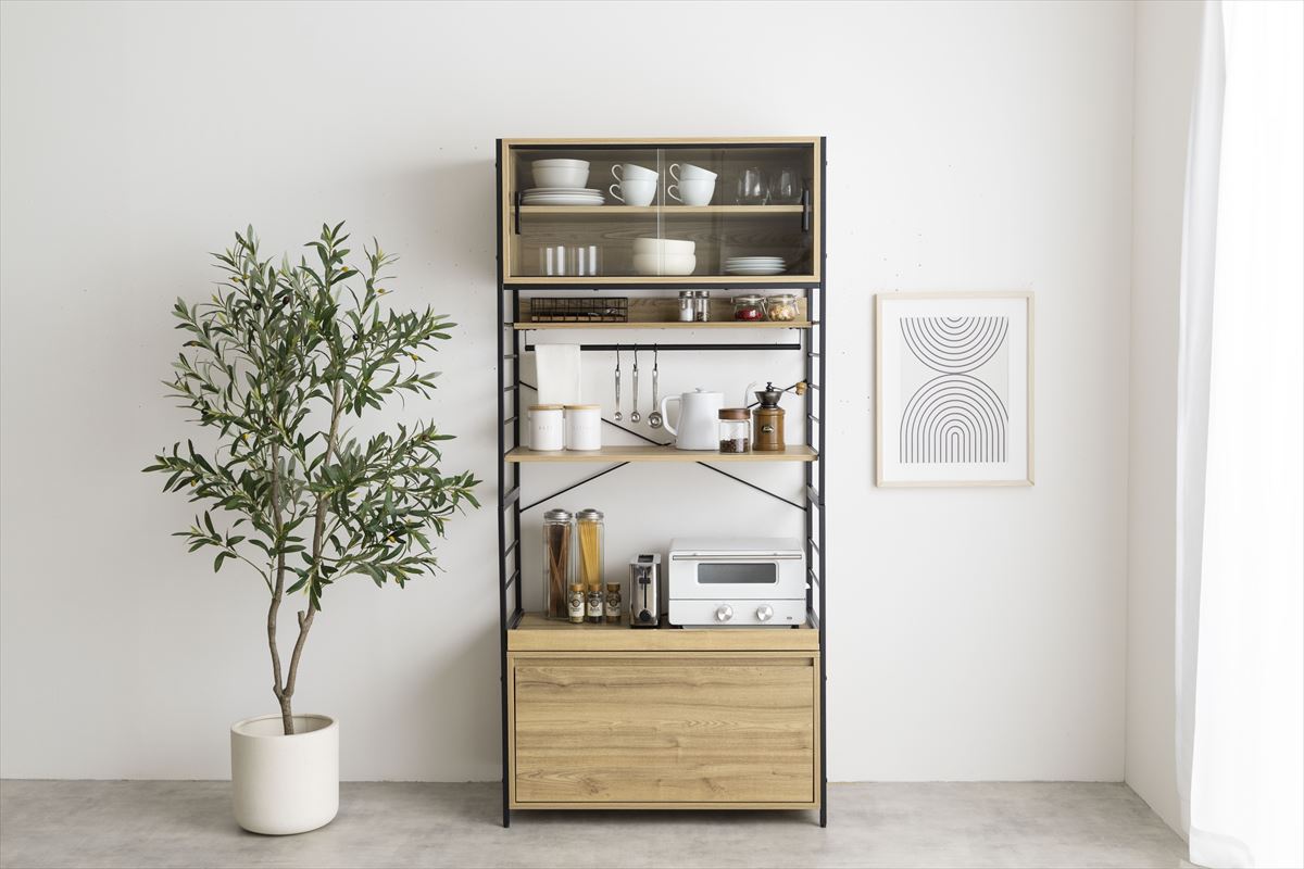食器棚 レンジ台 キッチン収納 カップボード おしゃれ 北欧モダン