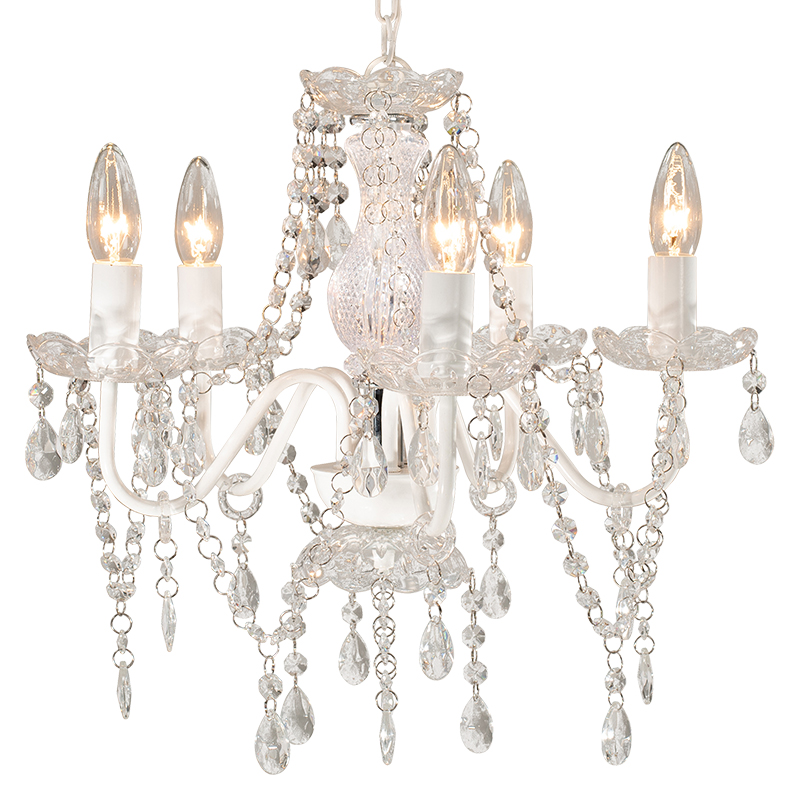 エレガント ホワイトシェード シャンデリア エレガント シェード シャンデリア ホワイト 5灯 エレガント シェード